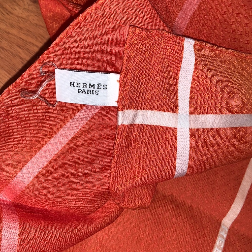 Authentic Hermès Cotton Scarf - Picture 10 of 10